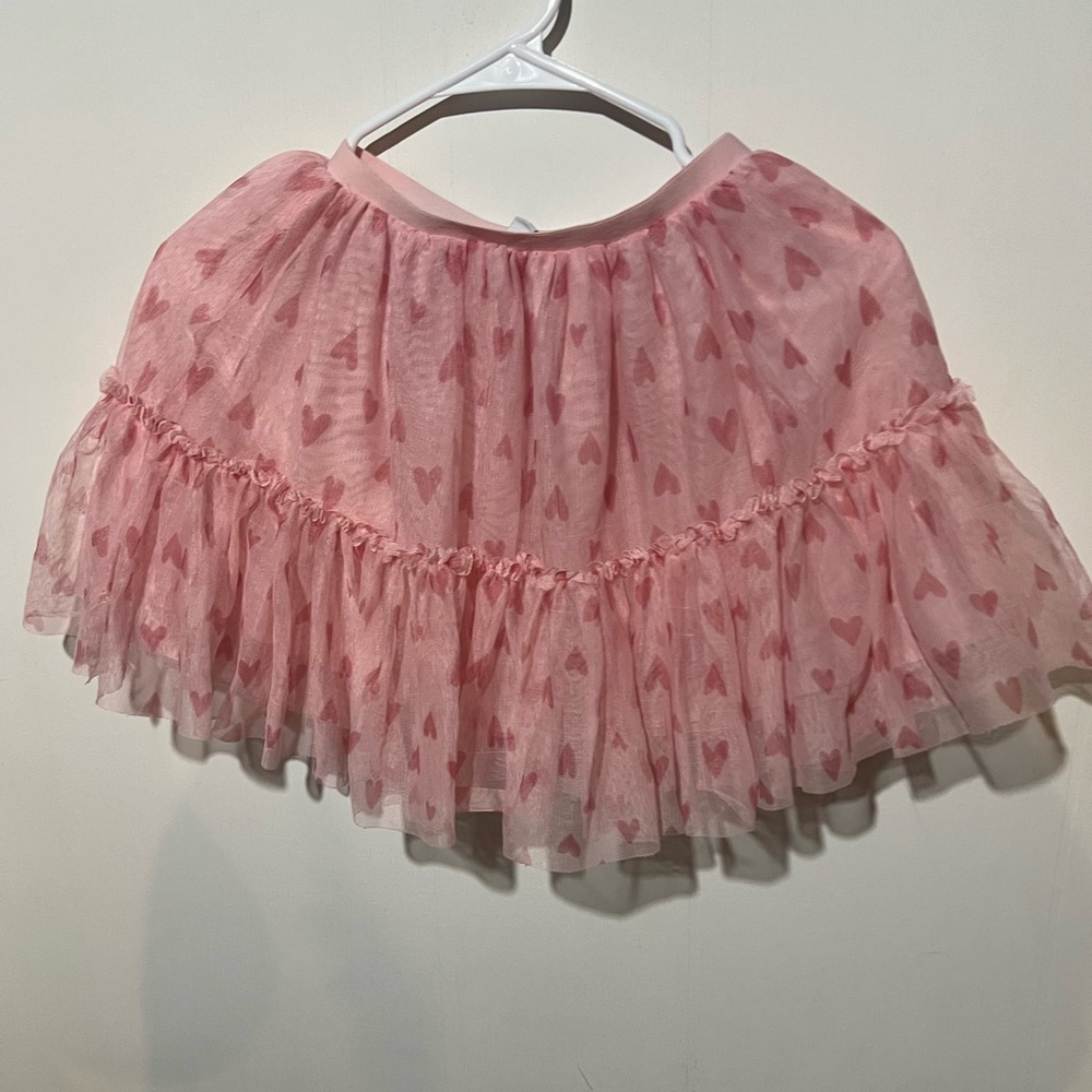 Old Navy Pink Heart Ruffle Skirt